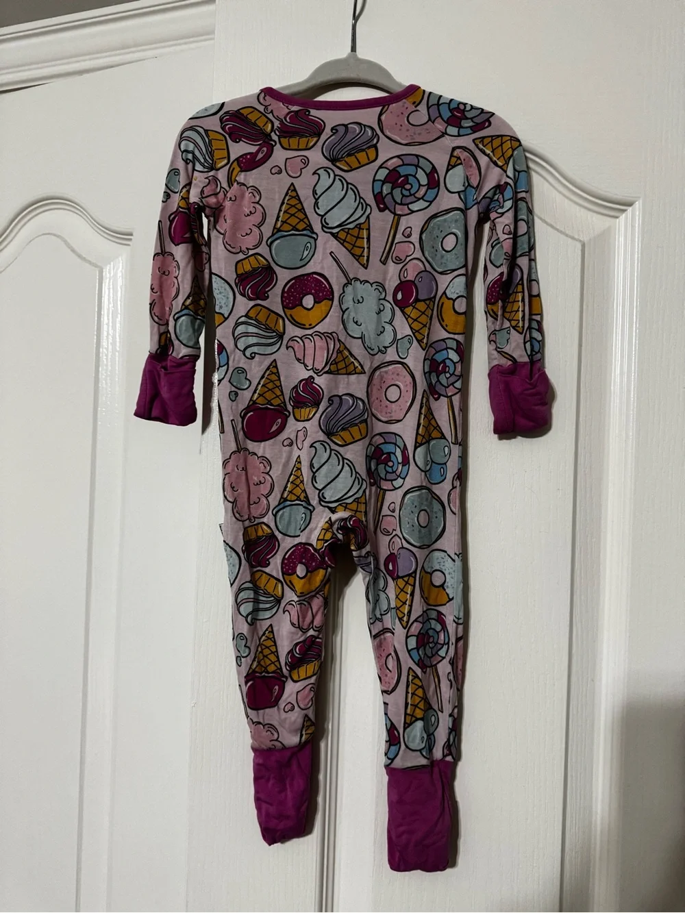 Little Sleepies Pink Sweets & Treats Footed One-Piece